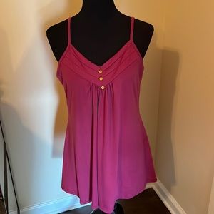 Fucsia A-line tank top, Size L